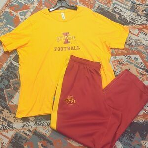 Nike Iowa State University basketball sweatpants & graphic tee xxL